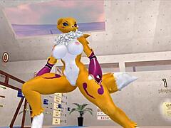 Renamon, are you ready for this steamy NSFW workout video?
