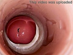 camera deep inside pussy records massive sperm ejaculation up close