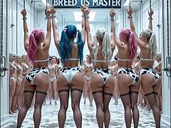 Ai generated cumslut compilation with raw pigtail action