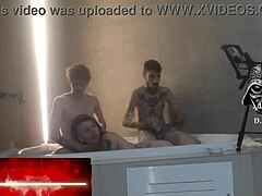 Motel Hidro Threesome with Cute Redhead and Brunette in Wild Action Pt1