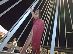 Asian milf's fetish dance contrasts small tits with teasing feet moves