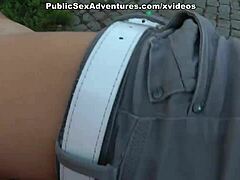 I watched a blonde strip naked and get fucked on a public bench