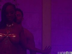 August Skye Takes Deep Pounding in Interracial Doggystyle Action