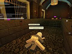 Exploring wild Roblox content with a blonde in unique scenarios