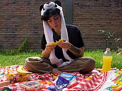 WOW! Lara’s Picnic Turns Into Full Vomit Fetish Outdoor Madness