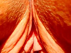 MatureMons Blonde Cougar Displays Her Huge Wet Shaved Pussy Lips
