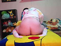 Needy chubby femboy spreads for bad dragon dildos first time