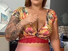 Exhibitionist Flashes Pussy While Cleaning House