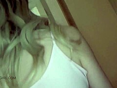 Blonde teen swallows step-dad’s cum, so naughty! 😈