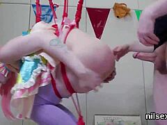 wicked teen dragged into an anal madhouse for brutal therapy sessions.