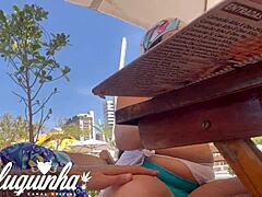 Risky Beach Sex in Public with Crazy Squirting Action