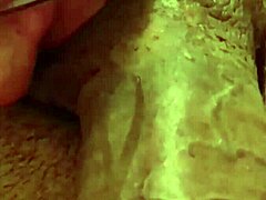 Cumming hard on her face while she kneels