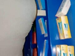 Amateur Couple’s Intense Standing Sex in Depot with Deep Blowjob