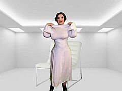 Granny Princess Leia as Darth Vader gives Darth Tochter a wild Sith creampie