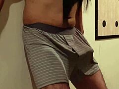Femdom Bitch Dominates with Harsh Cock and Ball Slapping