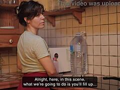 Step-siblings film fake adult video but mess up in shower scene