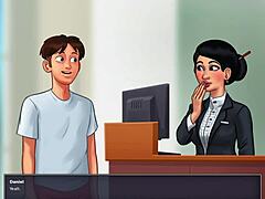This beautiful Asian woman sneaks a huge cock at work. Her husband walks in shocked!