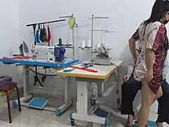Latina Milf Seduces Hard in Sewing Workshop Session