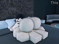 damn, fucking tomoko hard and cumming inside on roblox with wild intensity!