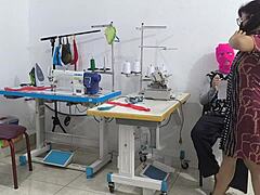 Latina Milf Seduces Hard in Sewing Workshop Session