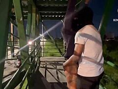 wife enjoys a wild ride outdoors