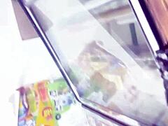 I spotted an upskirt moment at the store while browsing. It was a sneaky thrill in broad daylight.