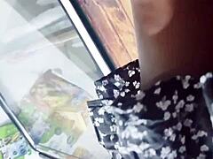 I spotted an upskirt moment at the store while browsing. It was a sneaky thrill in broad daylight.