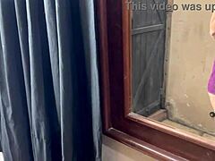 Caught My Tenant Masturbating in Backyard and Joined Her Video