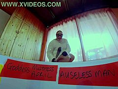 Dominatrix Mistress April Shows Off Huge Openings