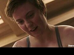Lena Dunham and Lena Hall get naughty in Girls 2012-2016. Their topless scenes with blowjobs are pure heat.