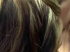 Brunette Lesbian Attacks Blonde with Rough Double-Ended Dildo Fantasy