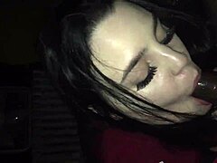 19-year-old Spanish amateur deepthroats massive black cock in hood