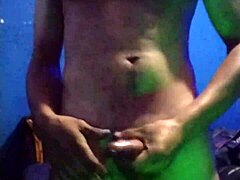 Shave and masturbate with father-in-law at party