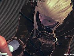 Blonde In White Lingerie: Whipping Or Fucking In Honey Select 2?