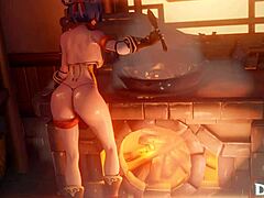 Xiangling takes her first anal pounding on the kitchen floor. Genshin Impact star gets drilled deep
