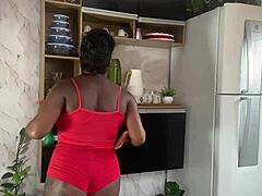 in broad daylight, my husband fucks my pussy in the kitchen while I clean