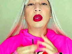 Transexual beauty flaunts pink charm and tasty appeal. Gets everyone hooked.