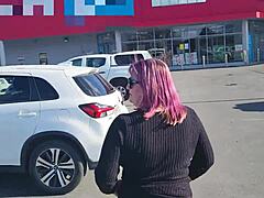 Slutty pierced milf bitch gets disgraced with public pussy fucking in shop changing rooms part one.