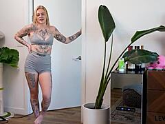 Bratty Goth Step Sis SammyStoner4 Demands Massage, Gets Pink Pussy Pounded