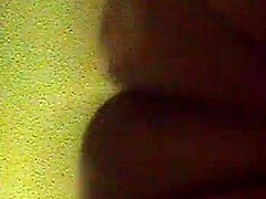 Gay bareback quickie doggystyle in living room.