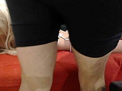My naughty stepdaughter bent over for me to slide in a sex toy doll.