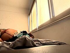 jealous stepsister watches her brother bang her friend