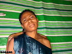 King Afrobang Stars in Ghetto Dovee Casting with Solo Dildo Play