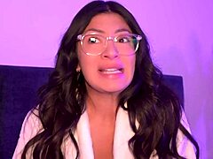 sad guy finds comfort in cami strella's juicy latina curves.