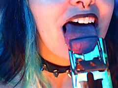 Lesbian strap-on play with foot tickling and toe sucking