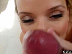Milf Jane Doux Delivers Fierce Handjob First Time While Dad’s Away