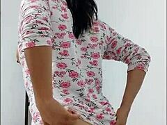 Milf's stunning ass sways while dancing with big nipples
