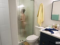 Bangbros Shows Justine Jakobs Cleaning Stepson's Big Cock In Shower Before Bedroom Missionary And Blowjob!
