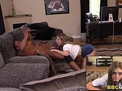 Giselle Palmer takes on a huge black cock in intense anal