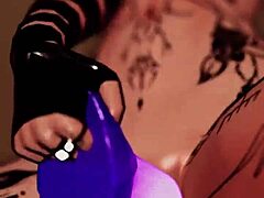 Trans Girl Rides Dildo in VR Until She Cums Hard